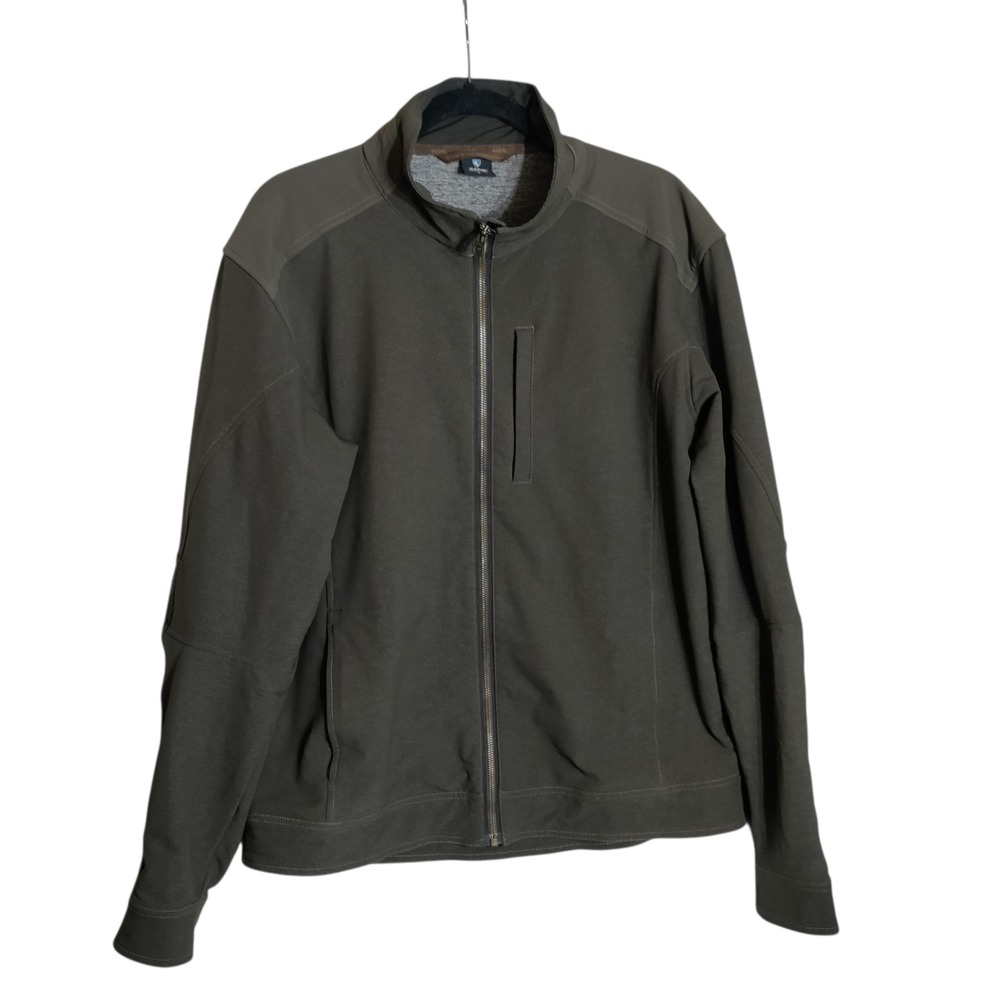 KUHL Mens Full Zip Softshell Jacket Olive Green Mountain Culture Coat XL